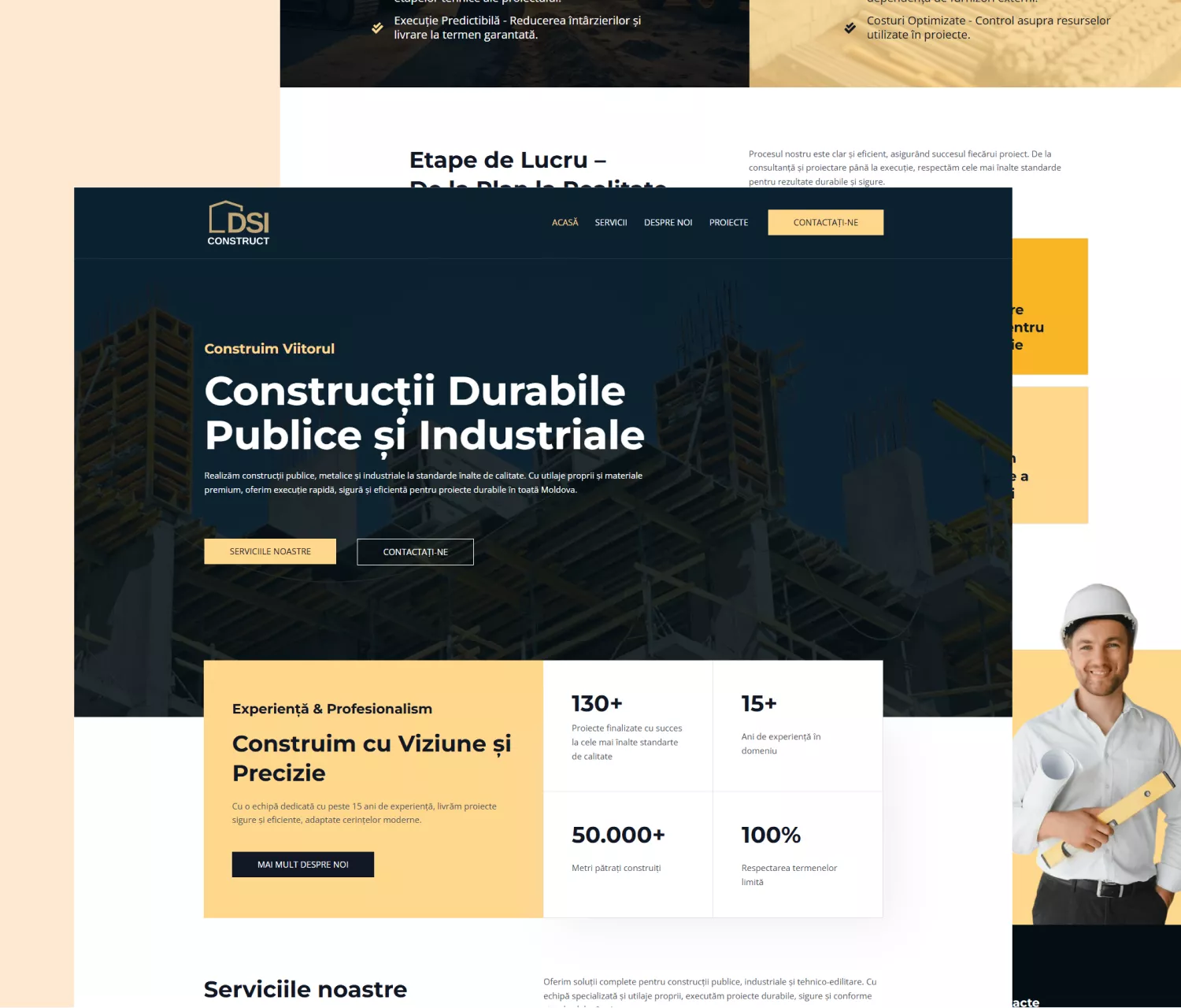 DSI Construct Grup — previzualizarea designului site-ului