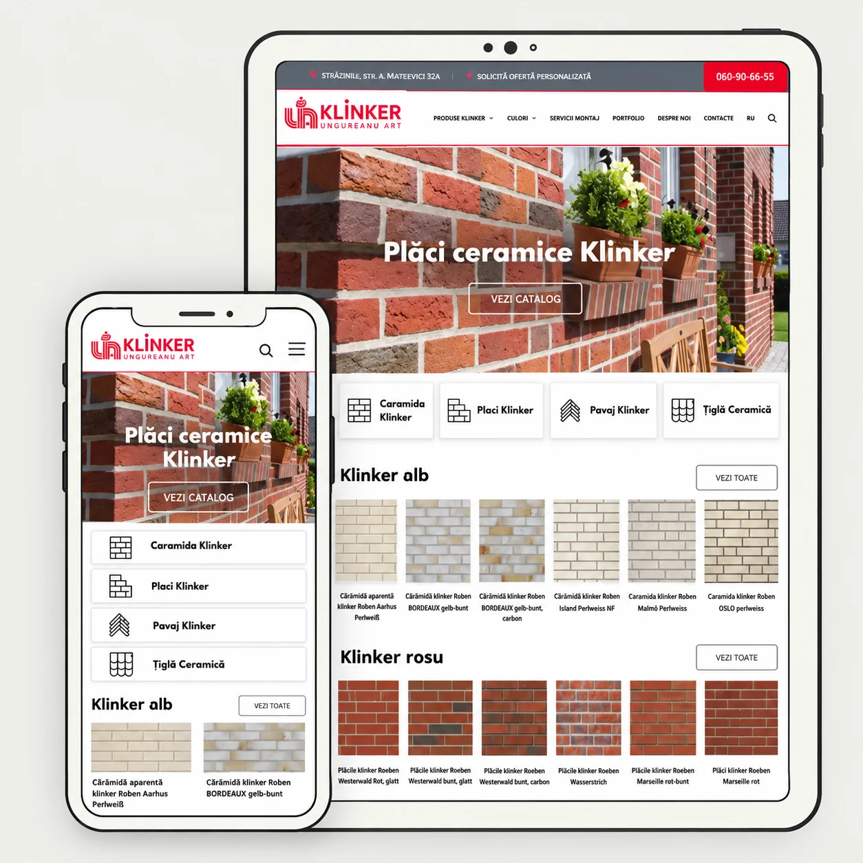 Klinker.md — previzualizarea designului site-ului