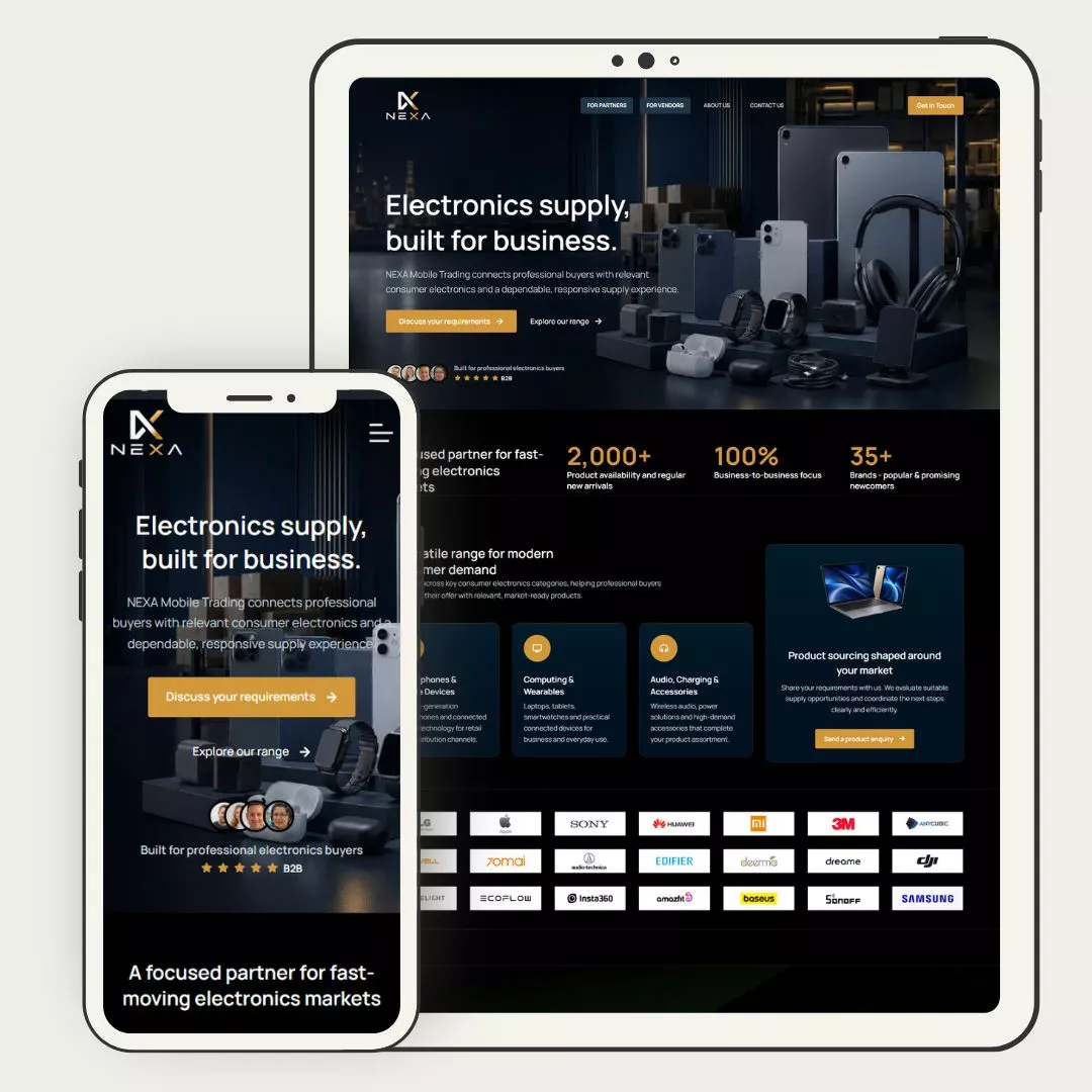 Nexa Mobile Trading website creat de CreareSiteuri by Artaddict design